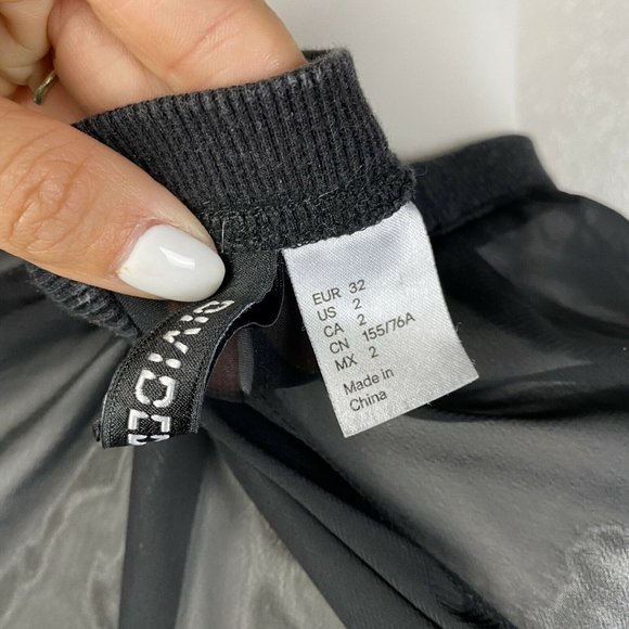 H&M Women's Tank Top Mesh Semi See Through Abstrac - Picture 5 of 6